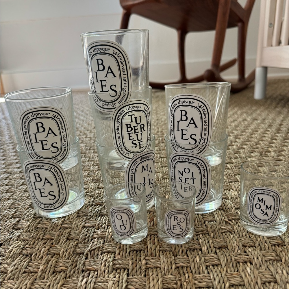 Lot of 10 Diptyque candle jars